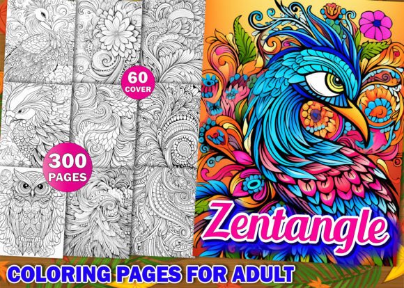 Download 300 Zentangle Coloring Pages Bundle-KDP - Coloring Collection