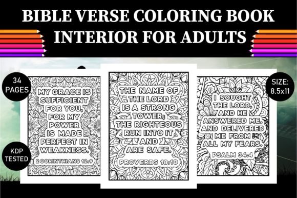 Download Bible Verse Coloring Book for Adults KDP - Coloring Collection