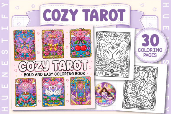 Download Cozy Tarot Bold and Easy Coloring Book - Coloring Collection