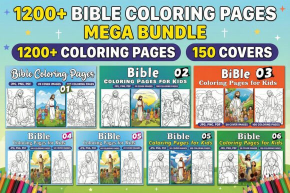 Download 1200+ Bible Coloring Pages Mega Bundle - Bible coloring pages Collection