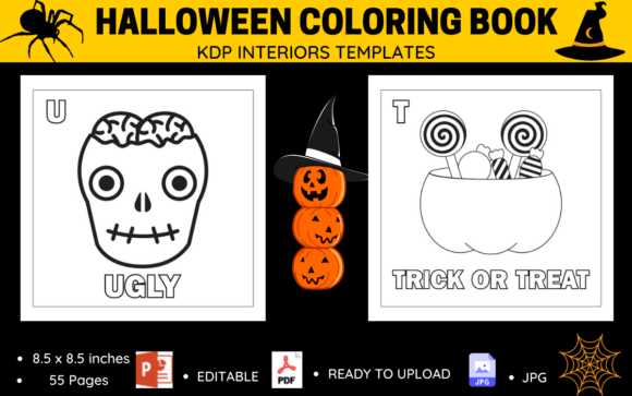 Download ABC Halloween Coloring Book KDP Interior - Coloring Collection