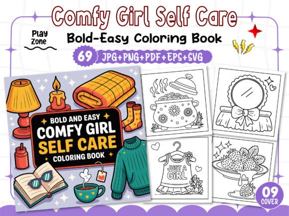 Download Easy Comfy Girl Self Care Coloring Pages - Coloring Collection