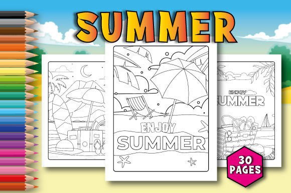 Download Summer Coloring Pages for Kids - Coloring Collection