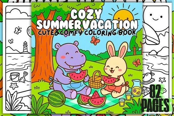 Download Cozy Summer Vacation Coloring Book - Coloring Collection
