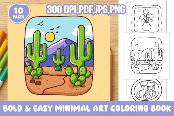 Download Bold &amp; Easy Minimal Art Coloring Book - Coloring Collection