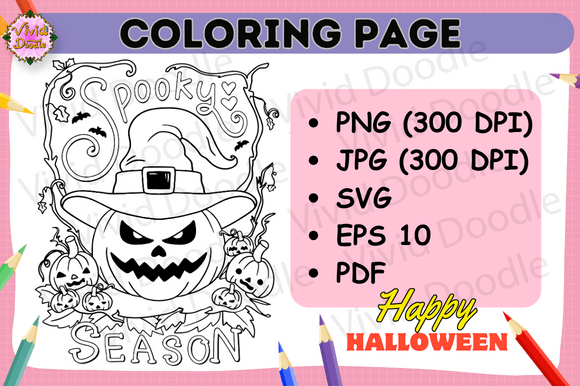 Download Happy Halloween. Coloring Page. (645) - Coloring Collection