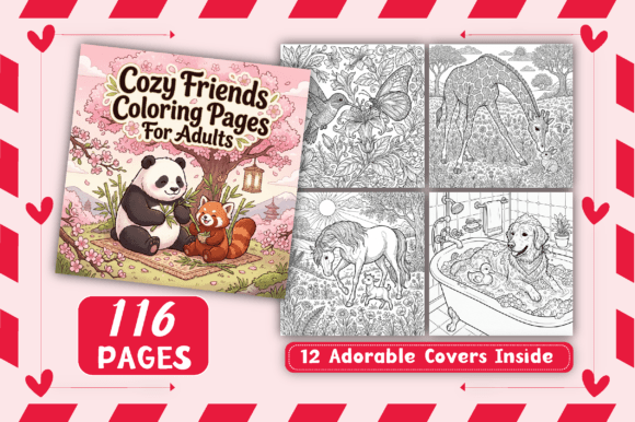 Download Cozy Friends Coloring Pages for Adults - Coloring Collection