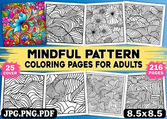 Download 216 Mindful Pattern Coloring Pages - KDP - Coloring Collection