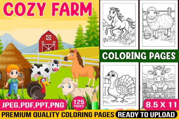 Download Bold and Easy Cozy Farm Coloring Pages - Coloring Collection