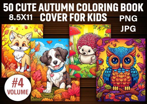 Download Cute Autumn Coloring Book Cover for Kids - Coloring Collection