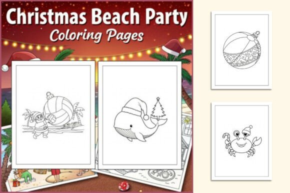 Download Christmas Beach Party Coloring Book - Coloring Collection