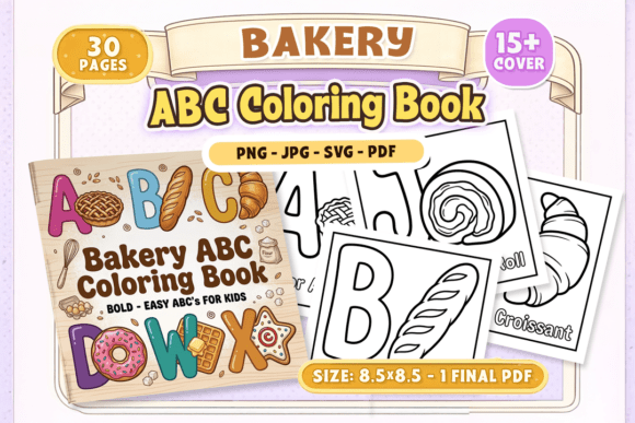 Download Bakery ABC Coloring Book - Coloring Collection