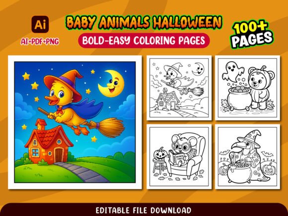 Download Baby Animals Halloween Coloring Pages - Coloring Collection