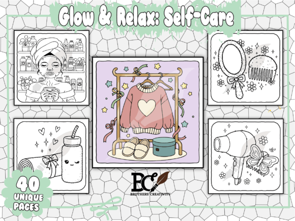Download Glow &amp; Relax: Self-Care Coloring Pages - Coloring Collection