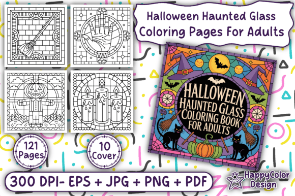 Download Halloween Haunted Glass Coloring Pages - Coloring Collection