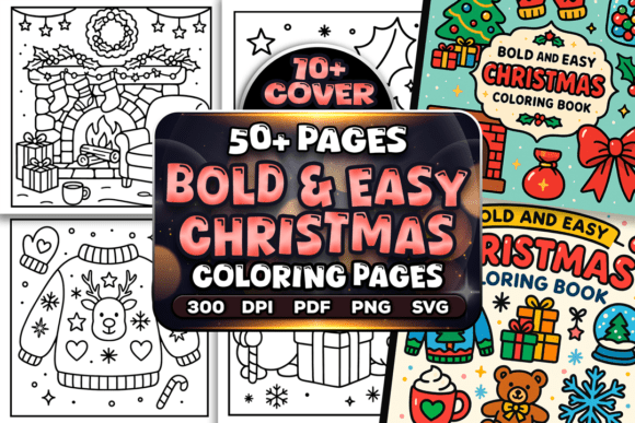 Download Easy Christmas Coloring Pages Bundle - Coloring Collection