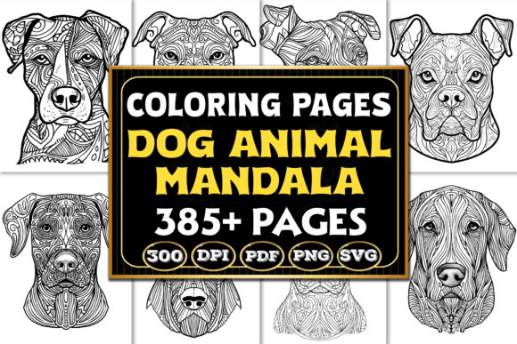 Download Dog Animal Mandala Coloring Pages - Coloring Collection