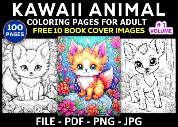 Download Kawaii Animal Coloring Pages for Adults - Coloring Collection