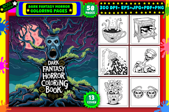 Download Dark Fantasy Horror Coloring Pages - Coloring Collection