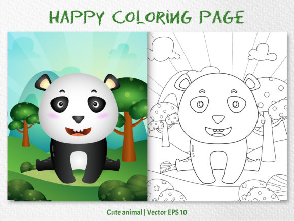 Download A Cute Panda Animal - Coloring Page - Coloring Collection