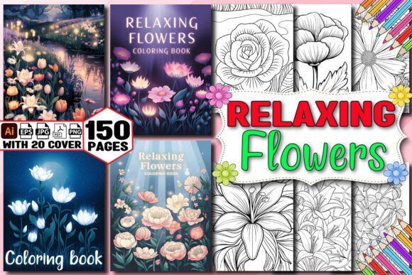 Download Relaxing Flowers Coloring Book for Adult - Coloring Collection
