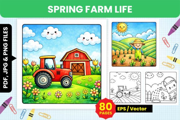Download Spring Farm Life Coloring Book - Coloring Collection