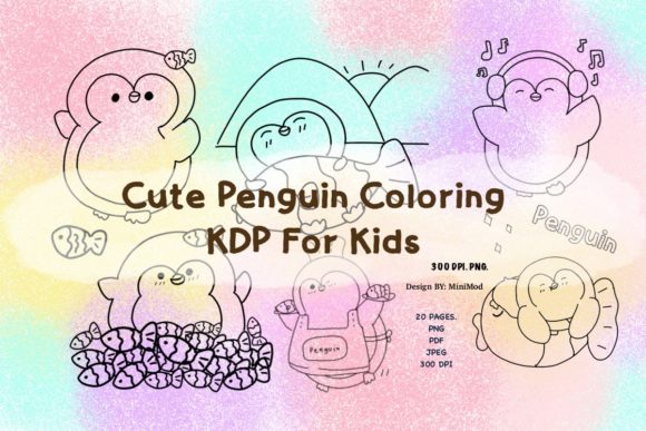 Download Cute Penguin Coloring KDP for Kids - Coloring Collection