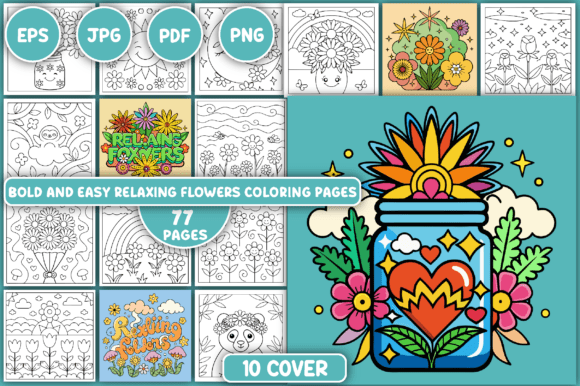 Download Relaxing Flowers Coloring Pages - Coloring Collection