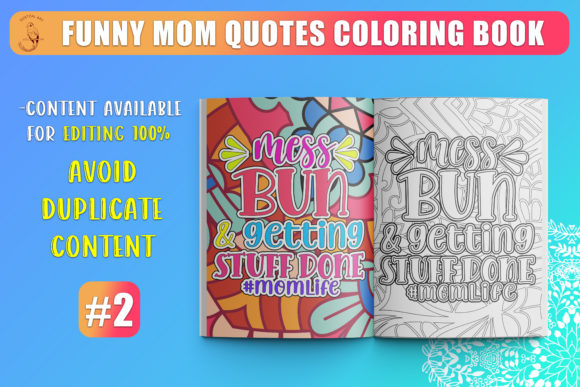 Download Funny Mom Quotes Coloring Book KDP SVG - Coloring Collection