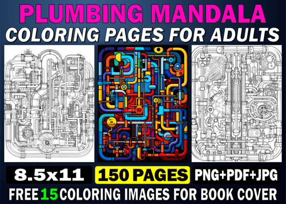 Download 150 Plumbing Mandala Coloring Pages KDP - Coloring Collection