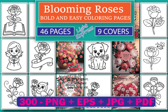 Download Blooming Roses Coloring Pages for Kids - Coloring Collection