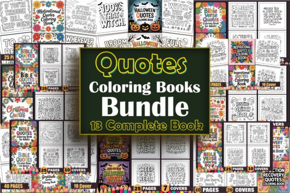 Download Quotes Coloring Books Bundle - Coloring Collection