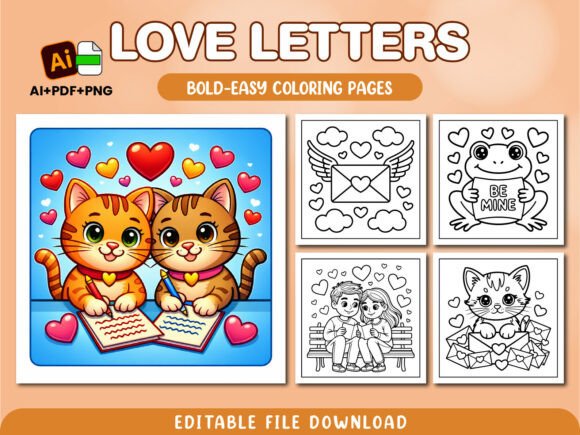 Download Love Letters &amp; Envelopes Coloring Pages - Coloring Collection