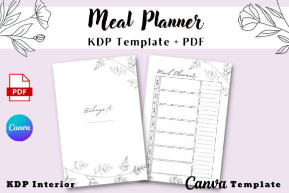 Download Meal Planner KDP Canva Template &amp; PDF - Kdp canva template Collection