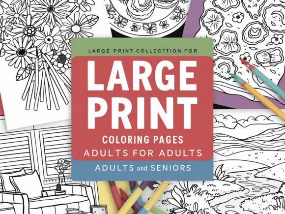 Download Bold and Easy Large Print Coloring Book - Coloring Collection