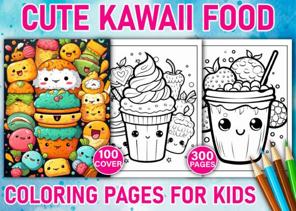 Download Cute Kawaii Food Coloring Pages for Kids - Coloring Collection
