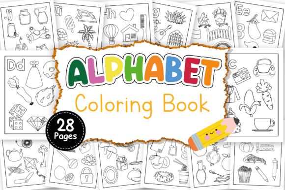 Download ABC Coloring Book for Kids - 28 Pages - Coloring Collection