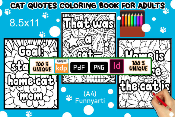 Download Cat Quotes Coloring Book for Adults - Coloring Collection