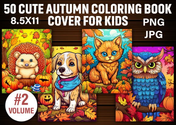 Download Cute Autumn Coloring Book Cover for Kids - Coloring Collection