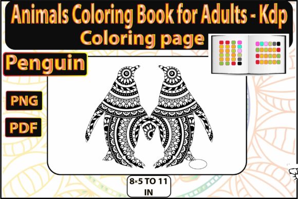 Download Penguin Couple Coloring Page for Adults - Coloring Collection