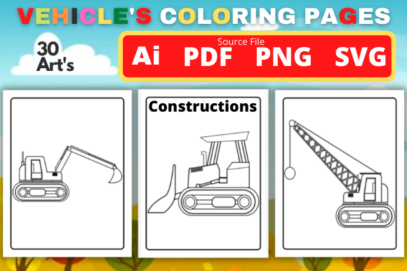 Download Vehicle Coloring Pages for Kids KDP - Coloring Collection