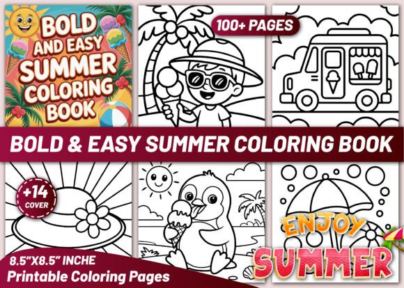 Download Bold and Easy Summer Coloring Book - Coloring Collection