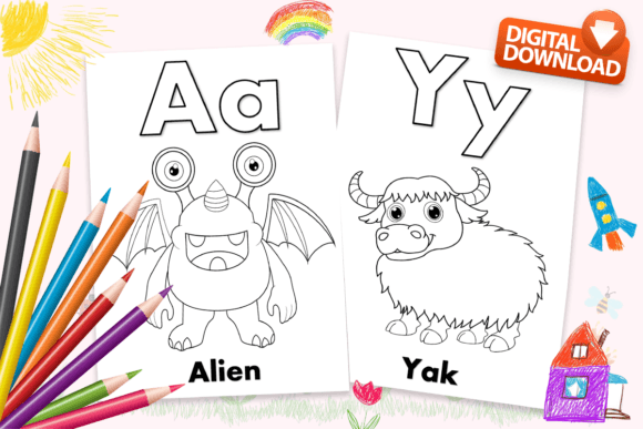 Download Alphabet Coloring Book for Kids | KDP - Coloring Collection