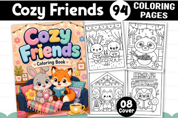 Download Cozy Friends Coloring Pages for Adults - Coloring Collection