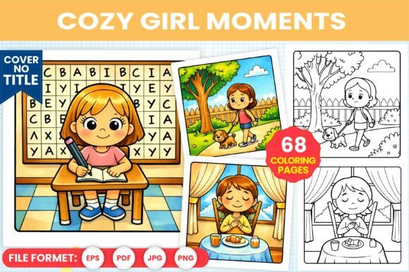 Download Cozy Girl Moments Coloring Pages - Coloring Collection