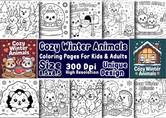 Download Cozy Winter Animals Coloring Pages - Coloring Collection