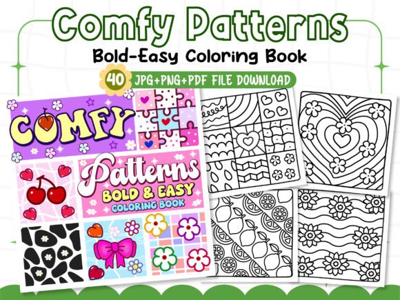 Download Comfy Patterns: Bold and Easy Coloring.. - Coloring Collection