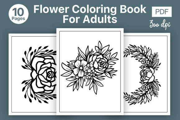 Download Floral Coloring Pages KDP Book - Coloring Collection