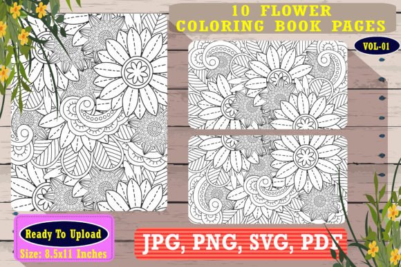 Download Flower Coloring Book Page for Adults - Coloring Collection