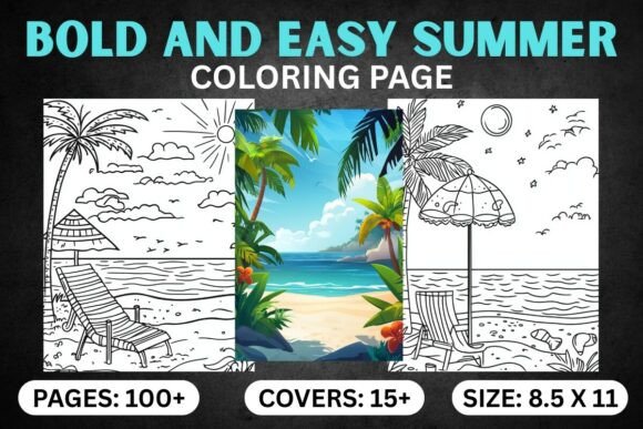 Download Bold and Easy Summer Coloring Book Pages - Coloring Collection